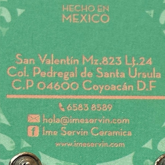 NWT Ime Servin Ceramic Handmade & painted Star Earrings - Picture 4 of 5